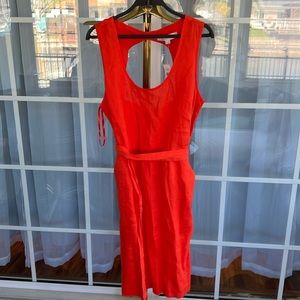 NWT orange linen dress